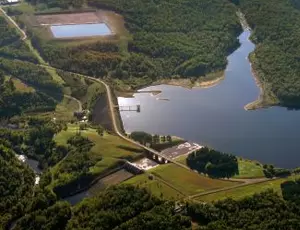 Moncton facility seen in an aerial view from above